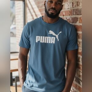 Puma Men's Blue T-Shirt